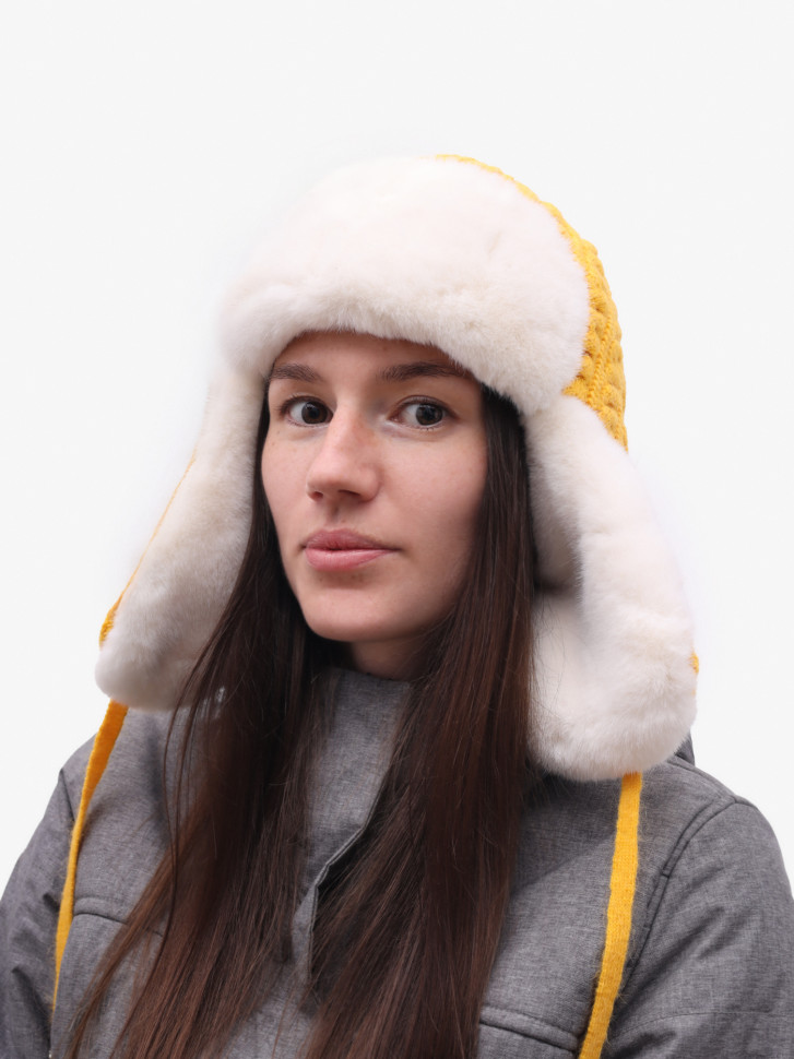 Ушанка Warm Goddess 2705 желтая