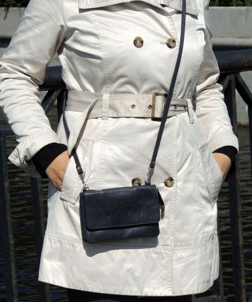 Женская сумочка кошелёк Natalia Kalinovskaya С53т «Колибри» синяя