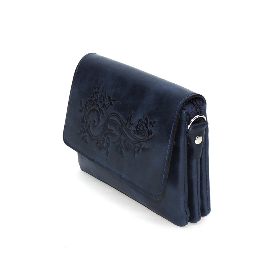 Женская сумочка кошелёк Natalia Kalinovskaya С53т «Колибри» синяя