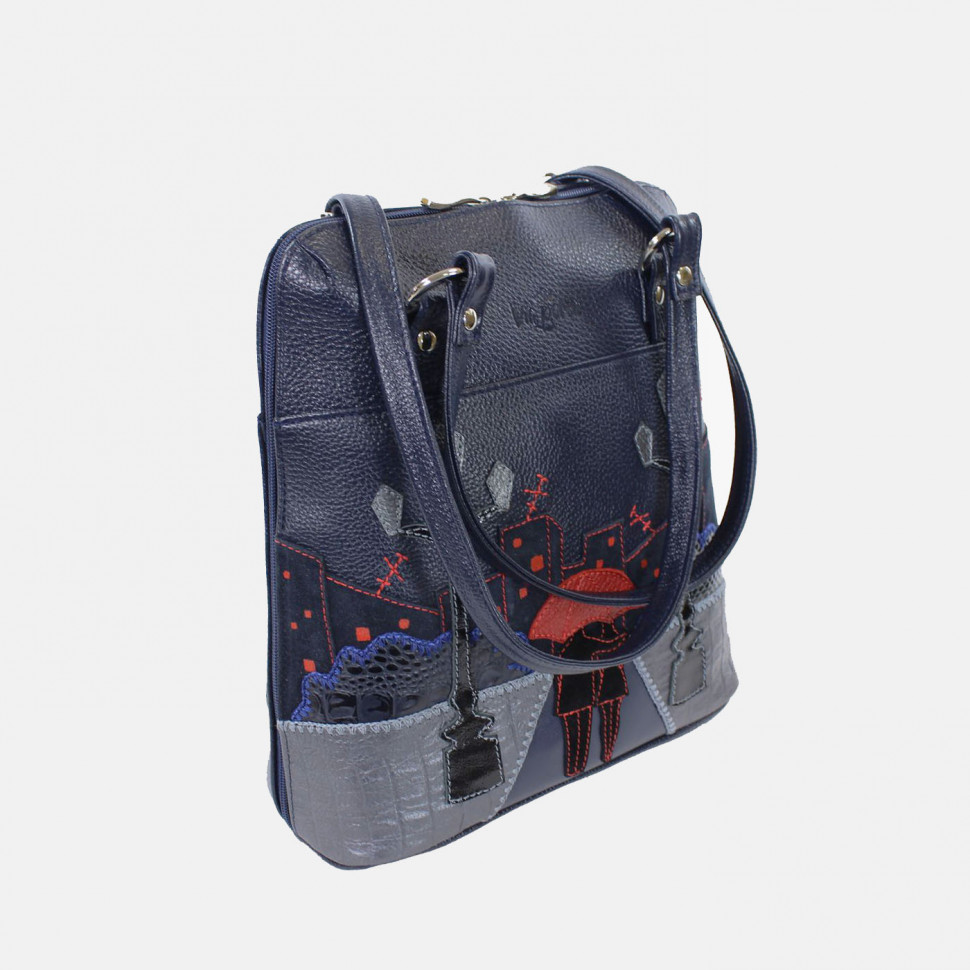 Сумка-трансформер женская Protege, ДС-226-212 Город № 24 синяя Сумка-трансформер женская Protege, ДС-226-212 Город № 24 синяя