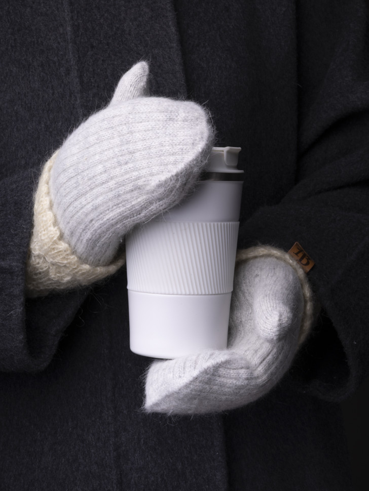 Варежки женские Корона 6559 св.серые Варежки женские Корона 6559 св.серые