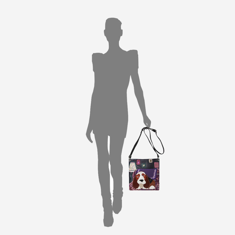 Сумка женская Protege, ДС-144-106 Бассет №2 чёрная Сумка женская Protege, ДС-144-106 Бассет №2 чёрная