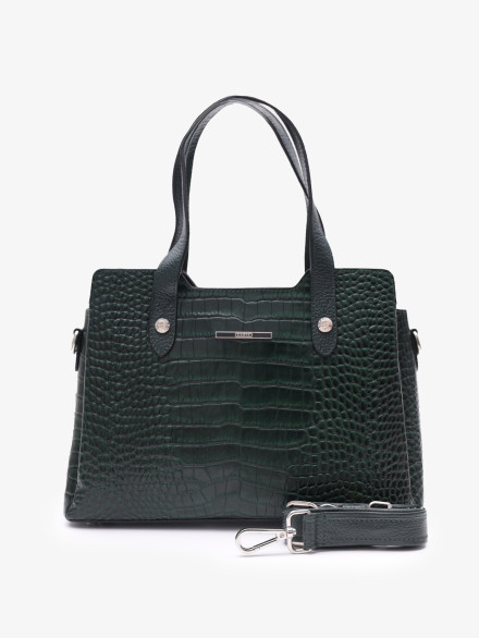 Сумка женская Karya 2390 зелёный крокодил