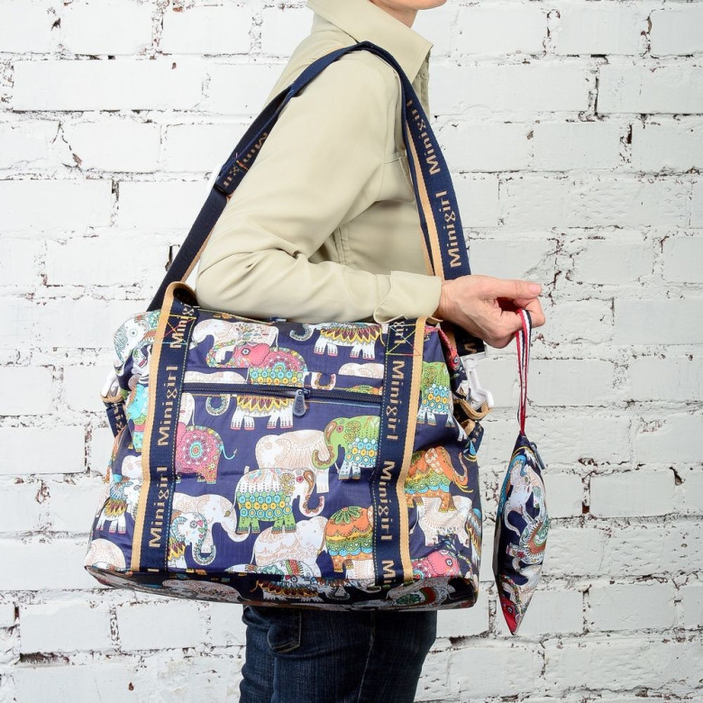 Сумка женская текстильная Minigirl 3015 коты коричневая Сумка женская текстильная Minigirl 3015 коты коричневая