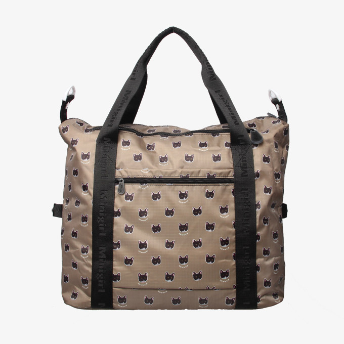 Сумка женская текстильная Minigirl 3015 коты коричневая
