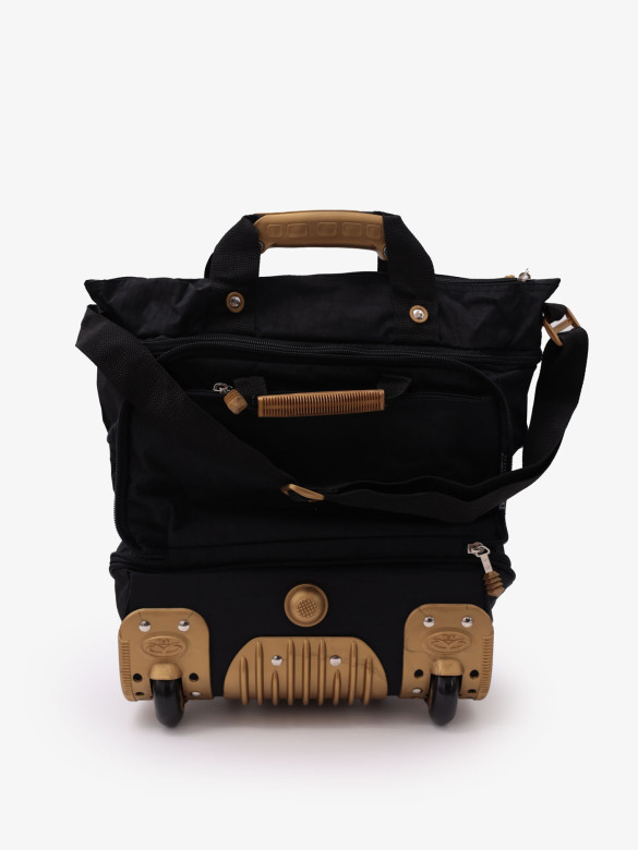 Сумка-трансформер дорожная хозяйственная на 2 колёсах TsV 526,22 чёрная/бронза Сумка-трансформер дорожная хозяйственная на 2 колёсах TsV 526,22 чёрная/бронза