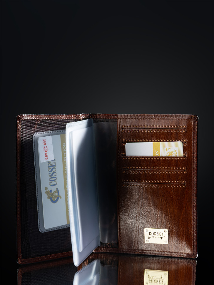 Обложка для автодокументов Cosset, F14-327-A2289 коричневый