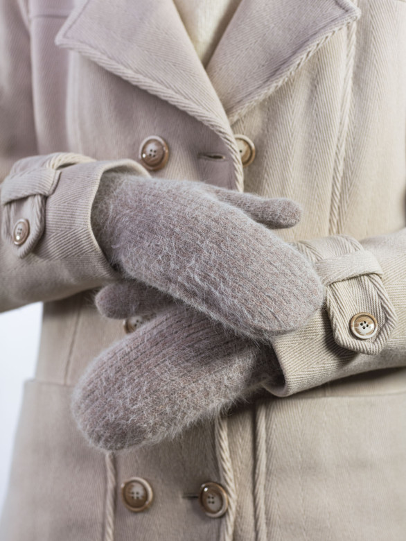 Варежки женские Корона 6559 бежевые