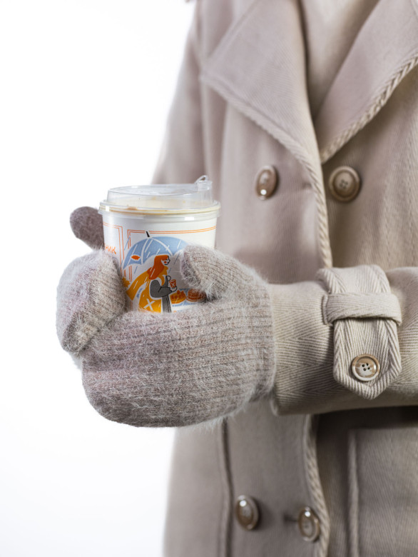 Варежки женские Корона 6559 бежевые