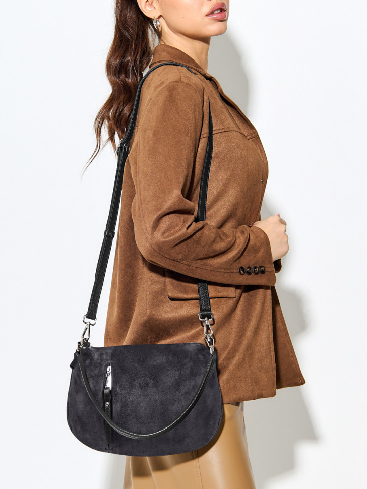 Сумка FIATO 2641 замша серая