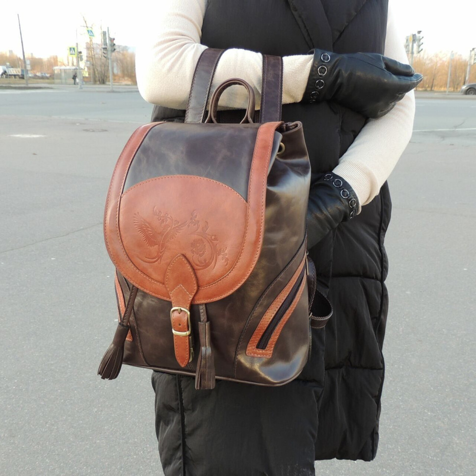 Рюкзак женский Natalia Kalinovskaya, Р50-622-1 кор/рыж Рюкзак женский Natalia Kalinovskaya, Р50-622-1 кор/рыж