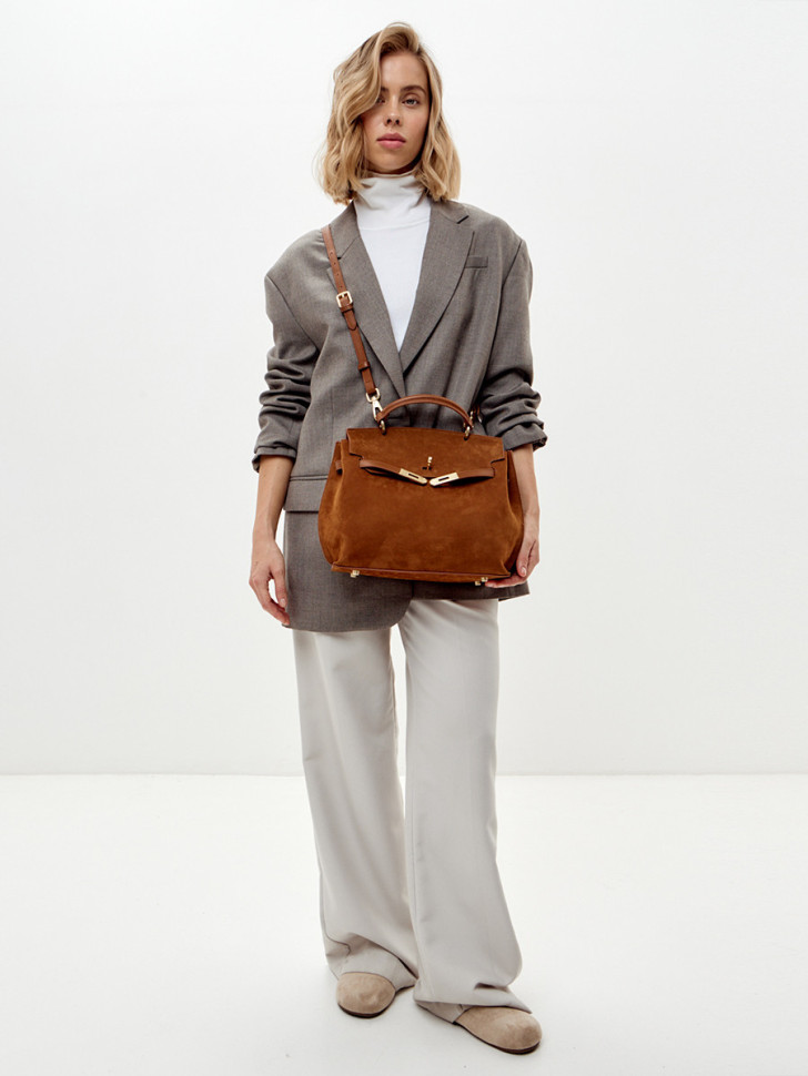 Сумка Curanni 9402 замша рыжая Сумка Curanni 9402 замша рыжая