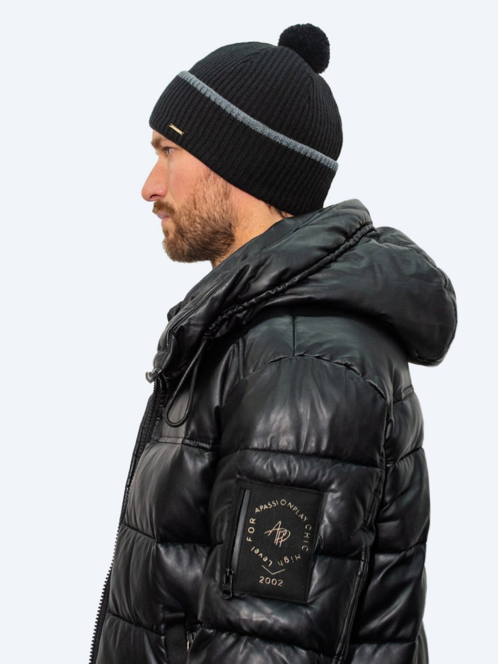 Мужская шапка 12074 MARHATTER черная Мужская шапка 12074 MARHATTER черная