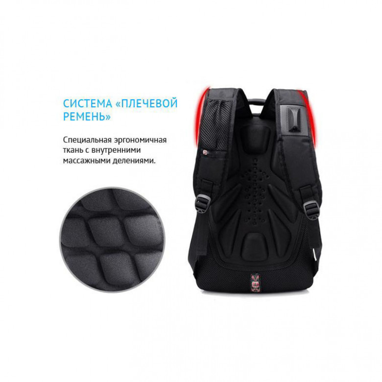 Рюкзак швейцарский Tiger Knife 8810 cерый