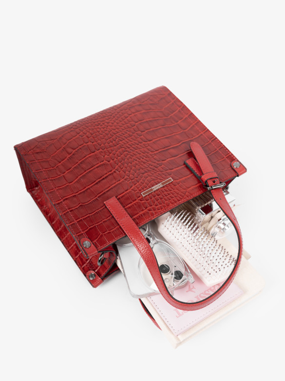 Сумка женская Karya 2402 красный крокодил Сумка женская Karya 2402 красный крокодил