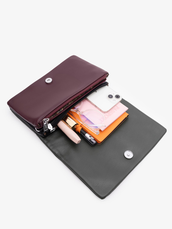  Сумка женская Vishnia 0006 green/wine