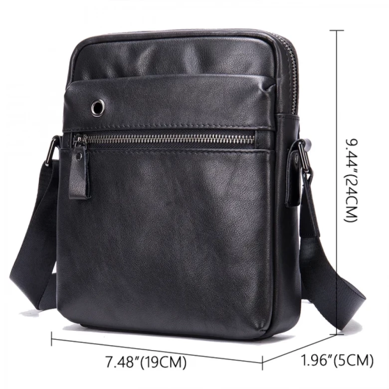 Мужская сумка через плечо 8717 чёрная Мужская сумка через плечо 8717 чёрная