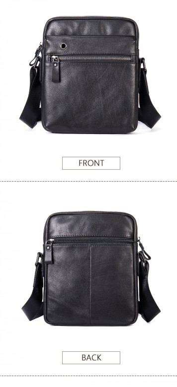 Мужская сумка через плечо 8717 чёрная Мужская сумка через плечо 8717 чёрная