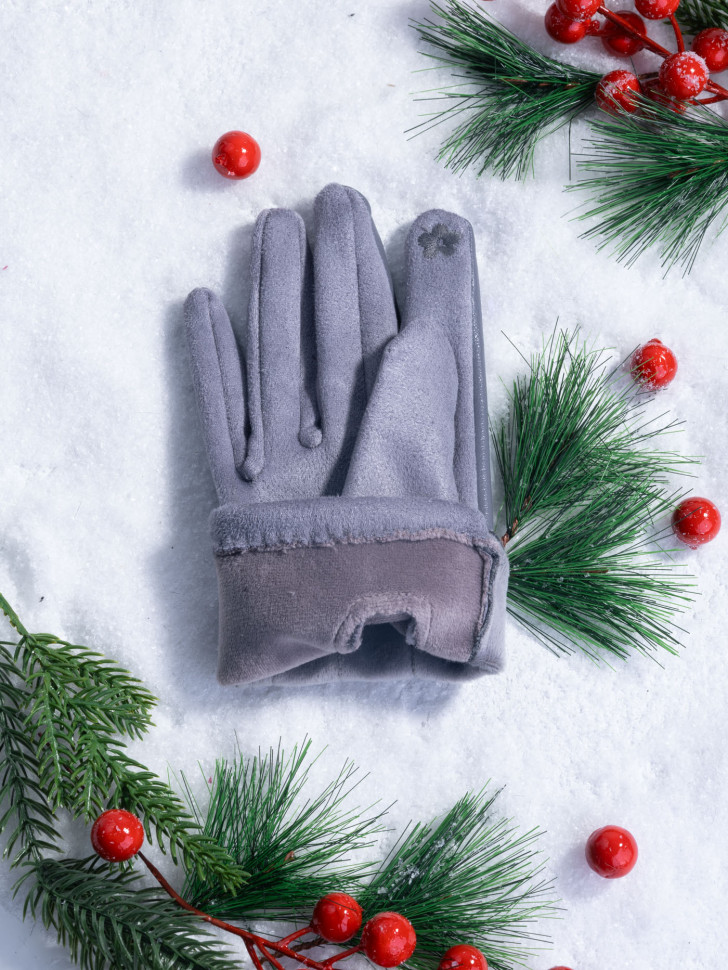 Перчатки женские HAVVS 6026 серые Перчатки женские HAVVS 6026 серые