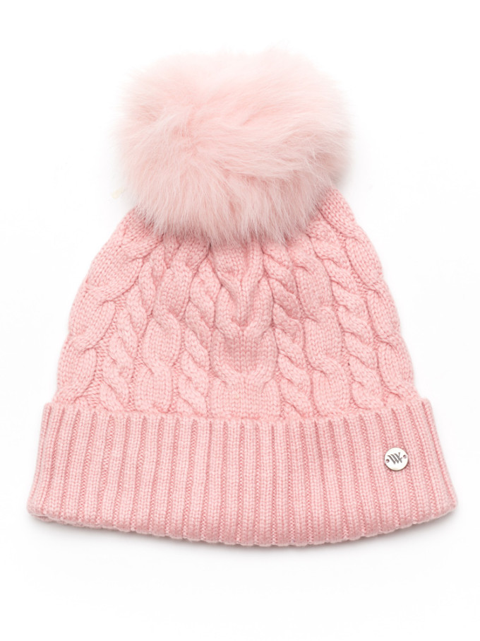 Шапка женская с помпоном Vera Victoria Vito, 22-904-9 розовая Шапка женская с помпоном Vera Victoria Vito, 22-904-9 розовая