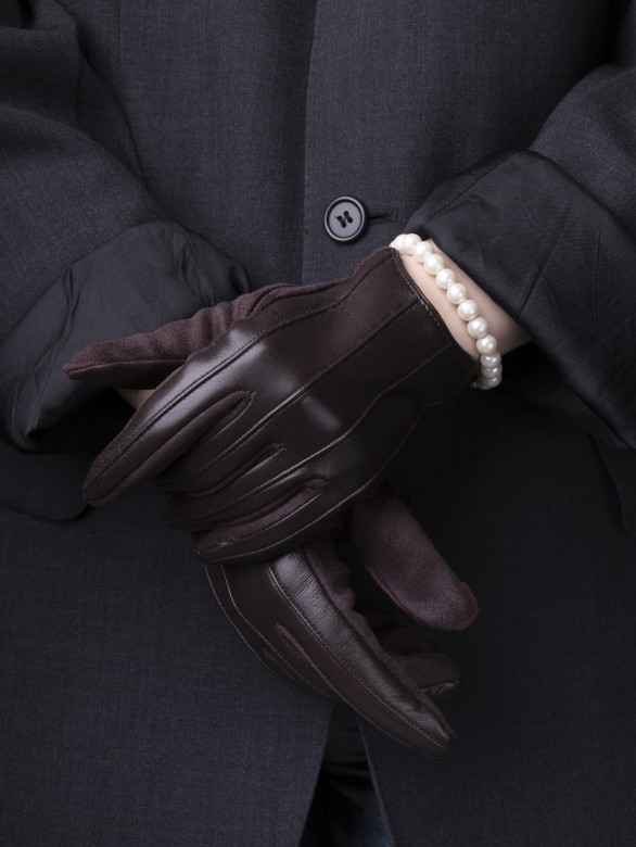 Перчатки женские HAVVS 6026 коричневые