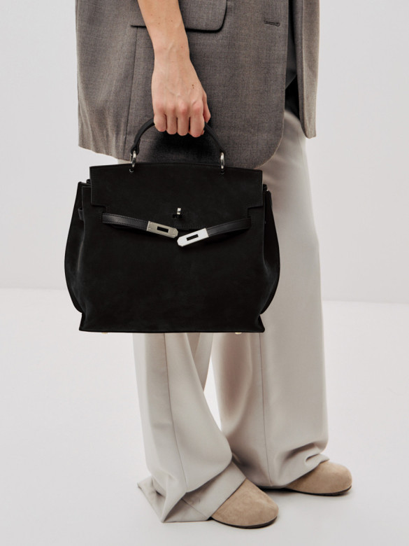 Сумка Curanni 9402 замша чёрная