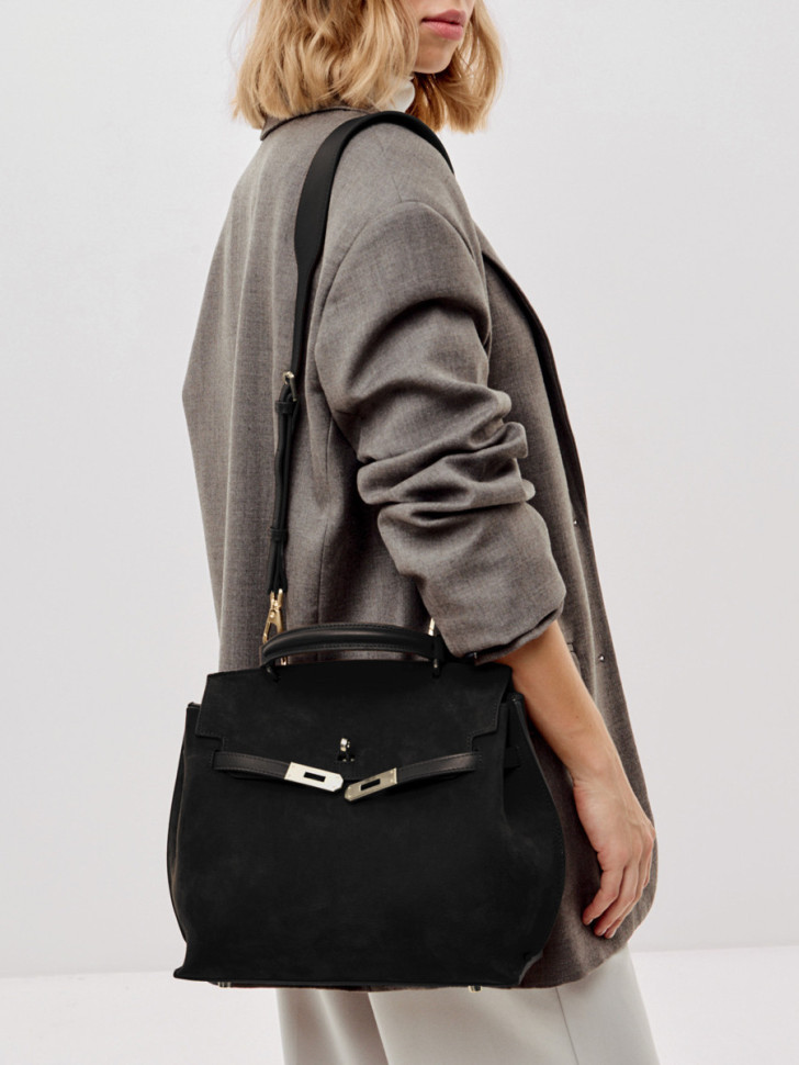 Сумка Curanni 9402 замша чёрная Сумка Curanni 9402 замша чёрная