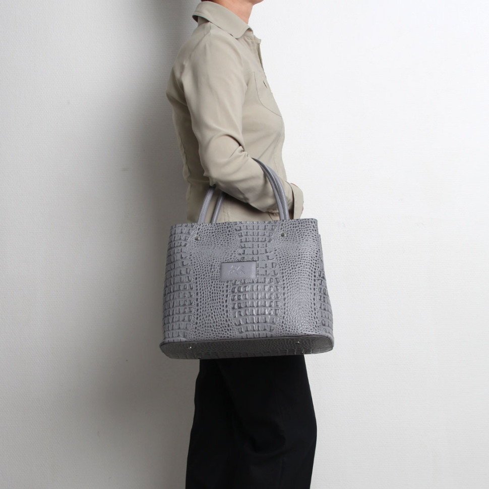 Сумка женская Maxsimo Tarnavsky 1926 серый крокодил 