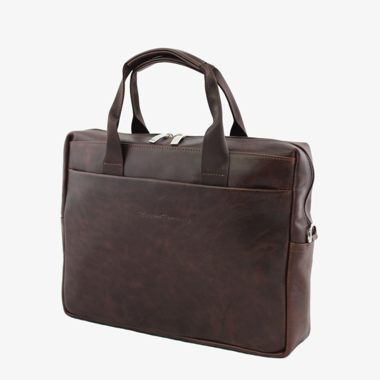 Портфель мужской из кожи Maxsimo Tarnavsky 1023 коричневый коньяк