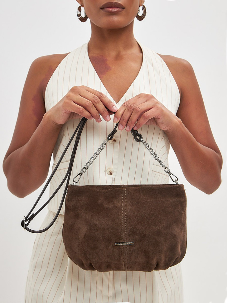 Сумка FIATO 2719 замша шоколад