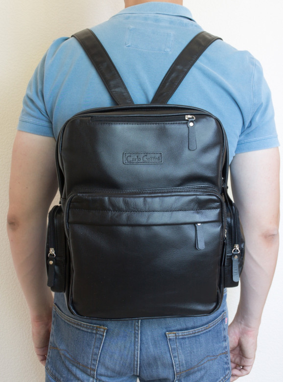 Мужская сумка-рюкзак Reno, 3001-01 черная