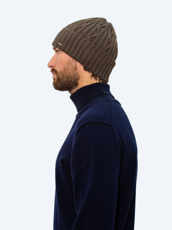 Мужская шапка 12667 MARHATTER кофе