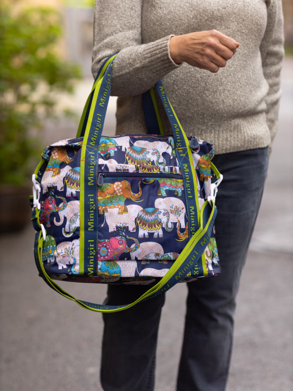 Сумка женская текстильная Minigirl 3015 слон тёмно-синяя