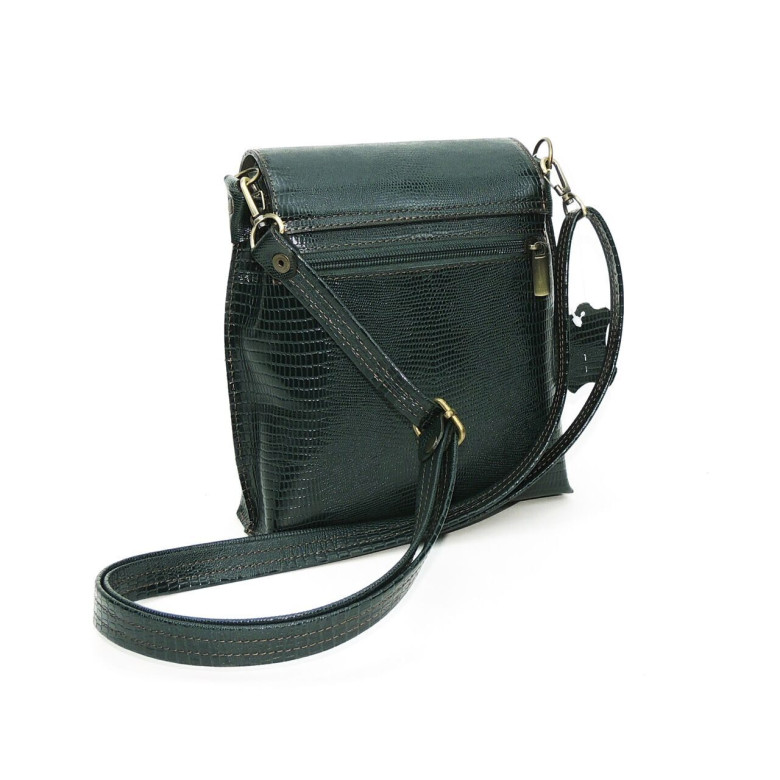 Женская кожаная сумка Natalia Kalinovskaya С86р-932 зелёная рептилия