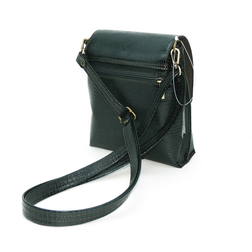 Женская кожаная сумка Natalia Kalinovskaya С86р-932 зелёная рептилия