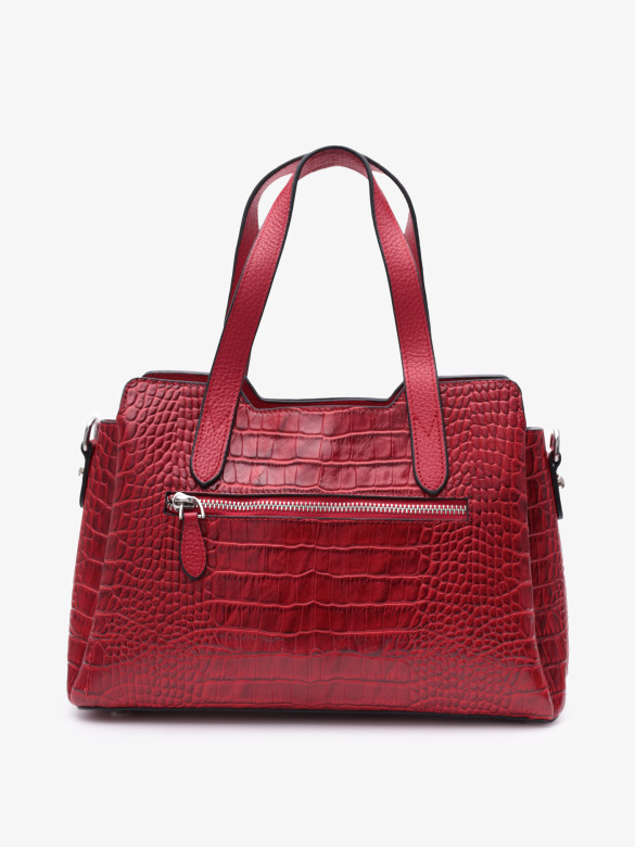 Сумка женская Karya 2390 красный крокодил флотер