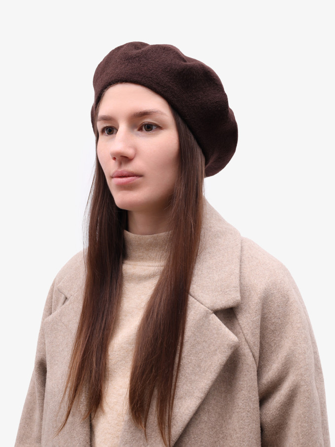 Берет женский Stigler, 17-002 махагон