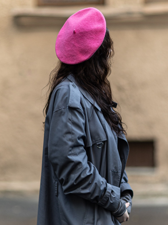 Берет женский Stigler, малиновый сорбет