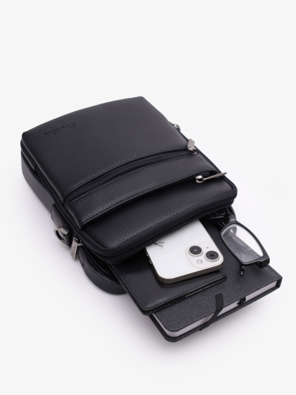 Сумка мужская Cantlor Ж03-G1312M-5 черная Сумка мужская Cantlor Ж03-G1312M-5 черная