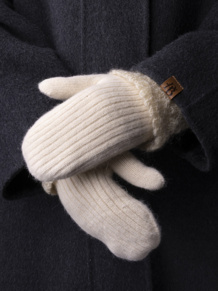 Варежки женские Корона 6559 кремовые