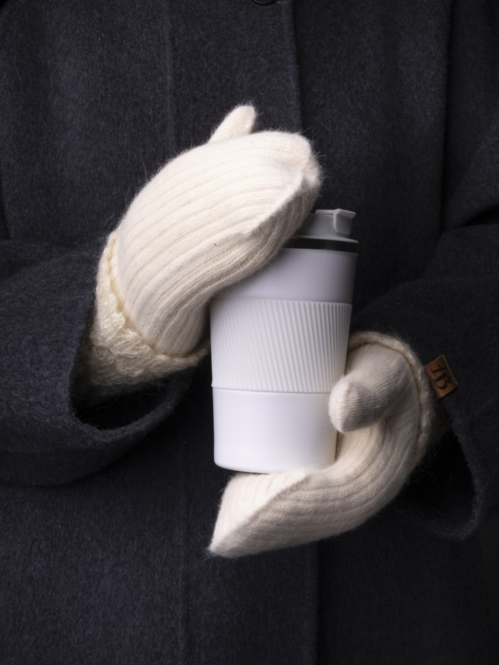 Варежки женские Корона 6559 кремовые