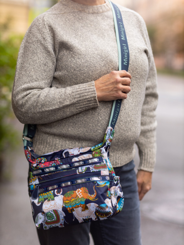 Сумка женская Minigirl S3016 слон тёмно-синяя