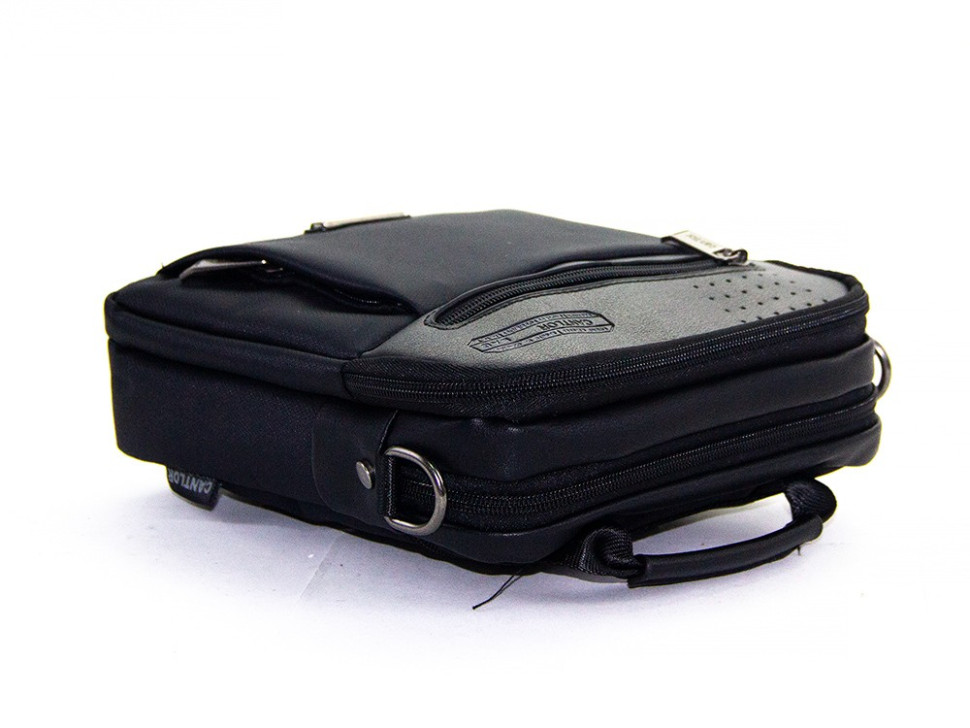 Мужская сумка-планшет из экокожи Cantlor GW104 чёрная