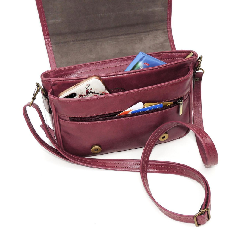 Женская сумка Natalia Kalinovskaya, «Дейли» бордовая Женская сумка Natalia Kalinovskaya, «Дейли» бордовая