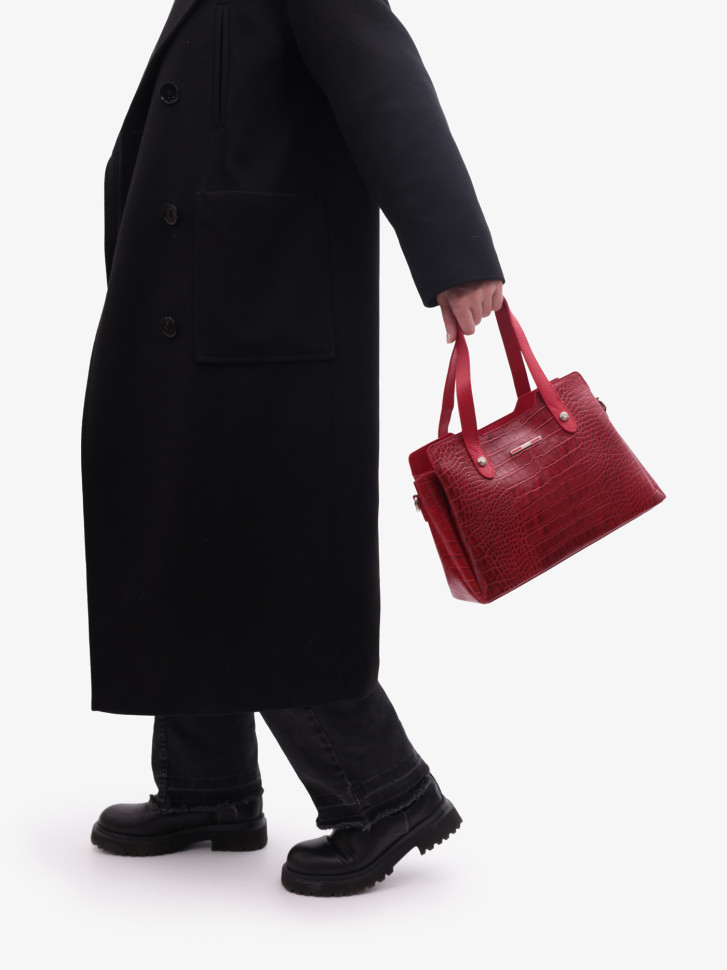 Сумка женская Karya 2390 красный крокодил Сумка женская Karya 2390 красный крокодил