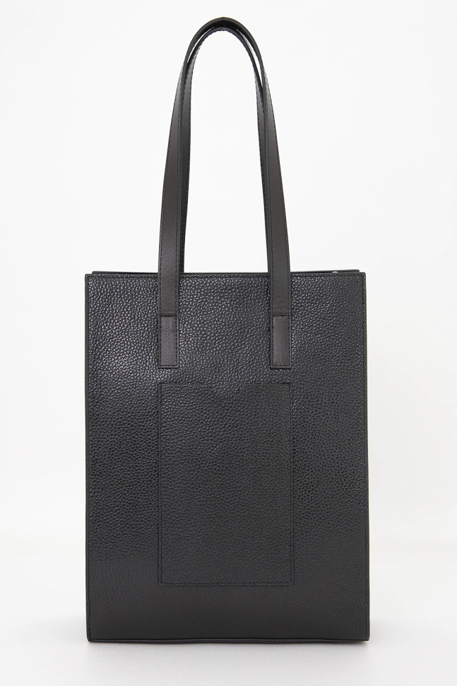 Сумка Protege Ц-594 чёрный флотер+коричневая гладкая Сумка Protege Ц-594 чёрный флотер+коричневая гладкая