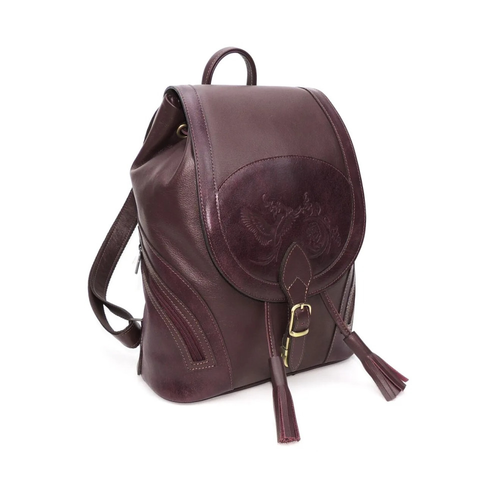 Рюкзак женский Natalia Kalinovskaya, "Климин" бордо гладкий