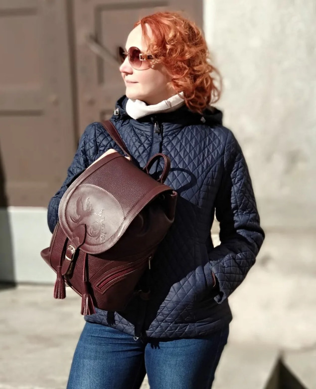 Рюкзак женский Natalia Kalinovskaya, "Лерия" бордо флотер Рюкзак женский Natalia Kalinovskaya, "Лерия" бордо флотер