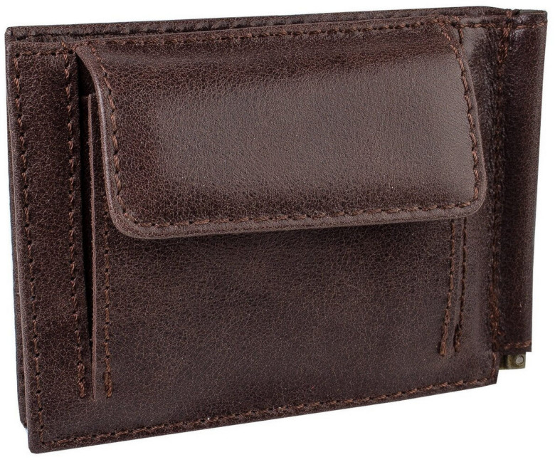 Зажим для денег Dimanche Camel 639/M коричневый, с отделением для мелочи Зажим для денег Dimanche Camel 639/M коричневый, с отделением для мелочи
