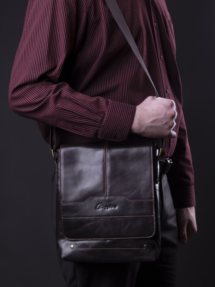 Сумка мужская Baggins 0107 коричневая пулап